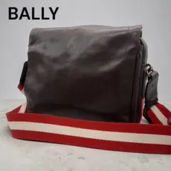 BALLY バリー ショルダーバッグ クロスボディ ストライプ ブラウン 