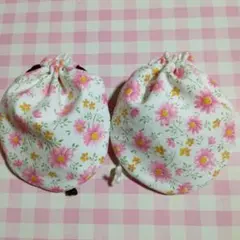 ハンドメイド　まんまる巾着袋 2個セット