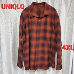 UNIQLO ユニクロ メンズ オンブレ チェック シャツ 大きいサイズ 4XL