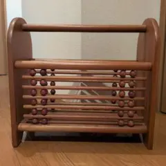 【希少・レア】浜本工芸 北欧モダン タイル張り 木製 マガジンラック 希少・レア】浜本工芸 北欧モダン タイル張り 木製 マガジンラック