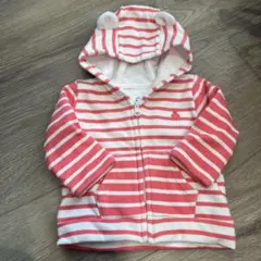 baby GAP ストライプ フード付きパーカー 0-3ヶ月