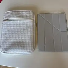ホワイトキルティングiPadケースとカバーとApple Pencil