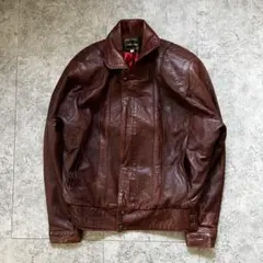 【ヴィンテージ】（M）レザージャケット ボンバー ボックスシルエット 本革 短丈