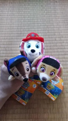 パウ・パトロール ダイノレスキューマスコット チェイス・マーシャル・スカイ 3種