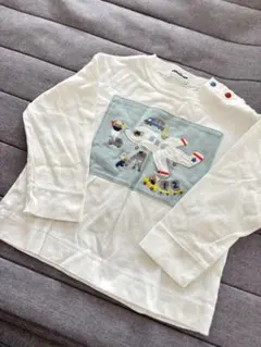 極美品 familiar 飛行機デザイン 長袖Tシャツ 90サイズ