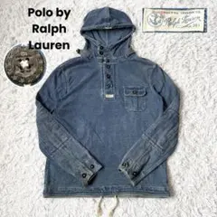 【名作✨】ポロバイラルフローレン US.NAVY デニム サルベージパーカー M