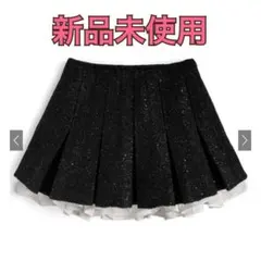GRL インパン裏地付きフリルツイードプリーツミニスカート 新品