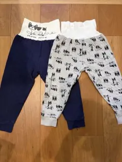 専用　110cm 犬プリント パジャマセット ネイビー・グレー 2枚セット