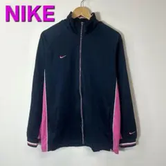 【NIKE】トラックジャケット Y2K 切替 刺繍ロゴ ネイビー XL/LL
