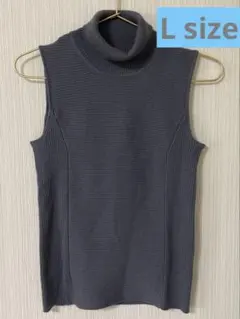 ノースリーブハイネックニット