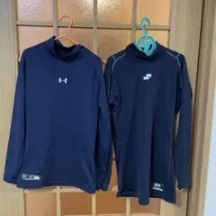 野球アンダーシャツ長袖　ネイビー