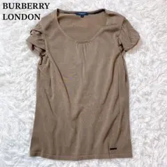 【人気】BURBERRY LONDON 半袖ニット ロゴ付き 上品デザイン