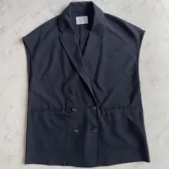美品 Discoat（ディスコート） レディース ベスト ジレ ネイビー