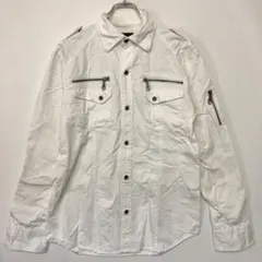 00s ロック モード お兄系 古着 ト スナップボタン 長袖シャツジャケット