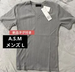 A.S.M メンズ トップス グレー Tシャツ 新品タグ付きのサムネイル