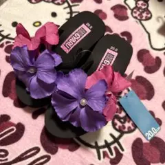 14日まで限定出品‼️KOGYARU☆ハイビスカス☆サンダル