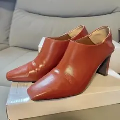ESPERANZA スクエアトゥ ブーティー オレンジ ブーツのサムネイル