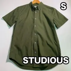 STUDIOUS オックスフォードシャツ 半袖シャツ ボタンダウン S オリーブのサムネイル
