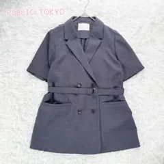 PUBLIC TOKYO リネンライクハーフスリーブシャツジャケットのサムネイル