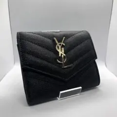 ✨美品✨サンローラン 二つ折り カサンドラ オリガミ Vステッチ
