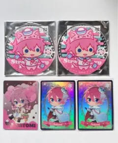 すとぷり　さとみくん　カード&アクリルコースター5点セット