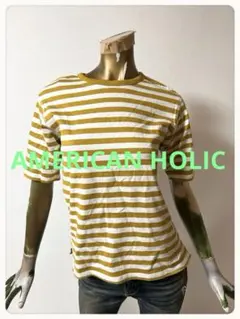 ☘️T23532☘️AMERICAN HOLIC 半袖 ボーダー Tシャツ Mのサムネイル