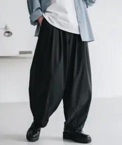 新品 Rocky Monroe ワイドバルーンイージーパンツ ブラック L