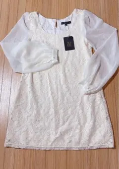 &by Pinky&dianne シフォンスリーブ レースワンピースのサムネイル