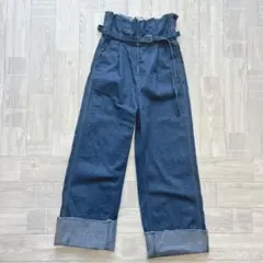 スナイデル　ハイウエスト　ロールアップデニム　 S