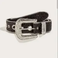 Y2K ストーン付き黒ベルト