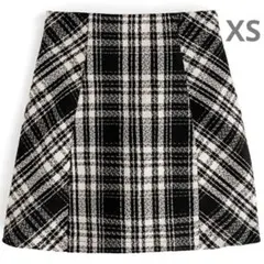 GRL インパン裏地付きチェック柄ツイードミニスカート ブラック XS
