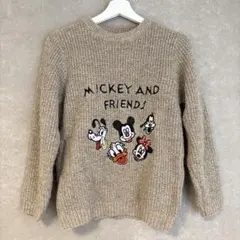 ミッキー　ニットセーター ベージュ