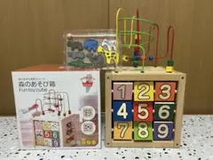 【美品・知育玩具】森のあそび箱　１つで5役！飽きずに長く遊べる