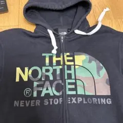 THE NORTH FACE 迷彩 ロゴ パーカー Lサイズ ユニセックス 黒