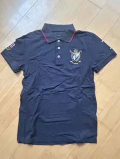 ネイビー ポロシャツ ロンドン刺繍