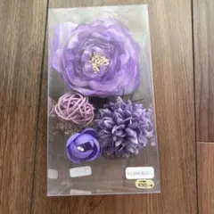 【新品未使用】紫の造花 髪飾り 4個セット