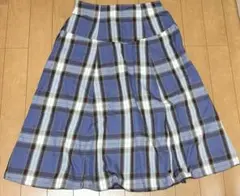 ロングスカート チェック 大きいサイズ