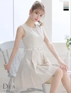 ローブドフルール robedefleurs ラメツイードプリーツミニドレスS