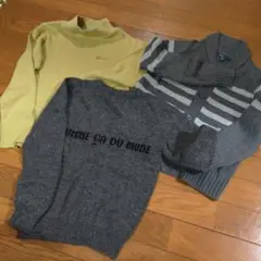 130cm 男の子　長袖ハイネック　カーディガン