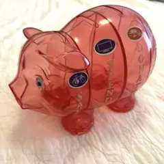 ハッピーマネーピギーバンク　豚の貯金箱　知育玩具