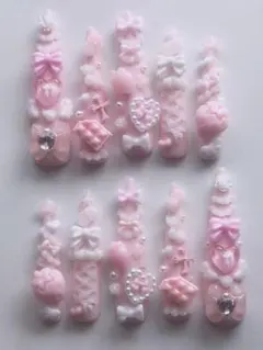 ネイルチップ/量産型/地雷系/平成女児/スーパーロング