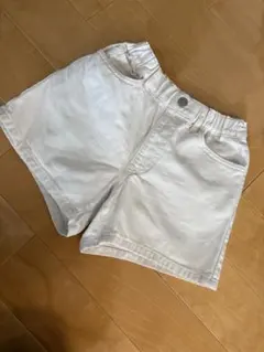 ホワイトデニム 半ズボン ウエストゴム