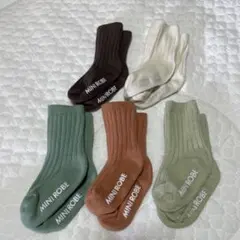 MINI ROBE ベビー靴下 ピスタチオソックス 5足セット
