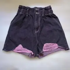 レディース　Avail ショートパンツ　Ｌサイズ　ダメージデニム　ピンクのサムネイル