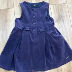 BeBe ネイビー ジャンバースカート 100