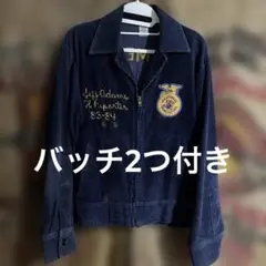 こう ファーマーズジャケット バッジ付き 大きいサイズ 茄子紺 FFAジャケット ファーマーズジャケット バッジ付き 大きいサイズ