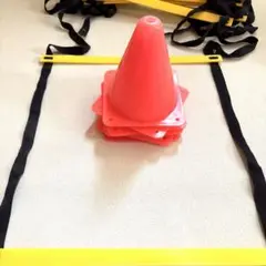 トレーニングラダーとコーンのセット