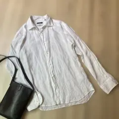 【美品】BEAMS　ビームス　シャツ　フレンチリネン　白　長袖　Lサイズのサムネイル