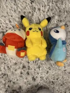 日曜処分‼️超美品⭐️ポケモン　3体　まとめ売り　ホゲータ　ポッチャマ　ピカチュウ