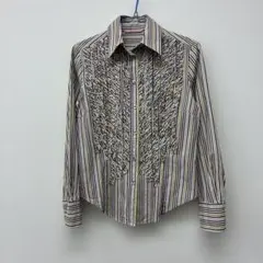 PS Paul Smith Women ストライプ フリル 長袖シャツ ◆31のサムネイル